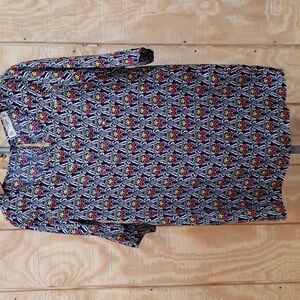 Interdee Paris Multi Color Silk Blend Crystal Embellished Shift Dres…